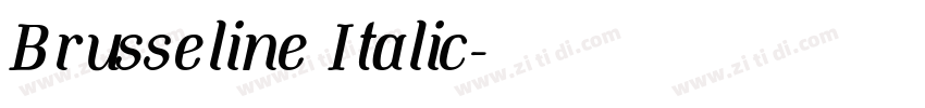 Brusseline Italic字体转换